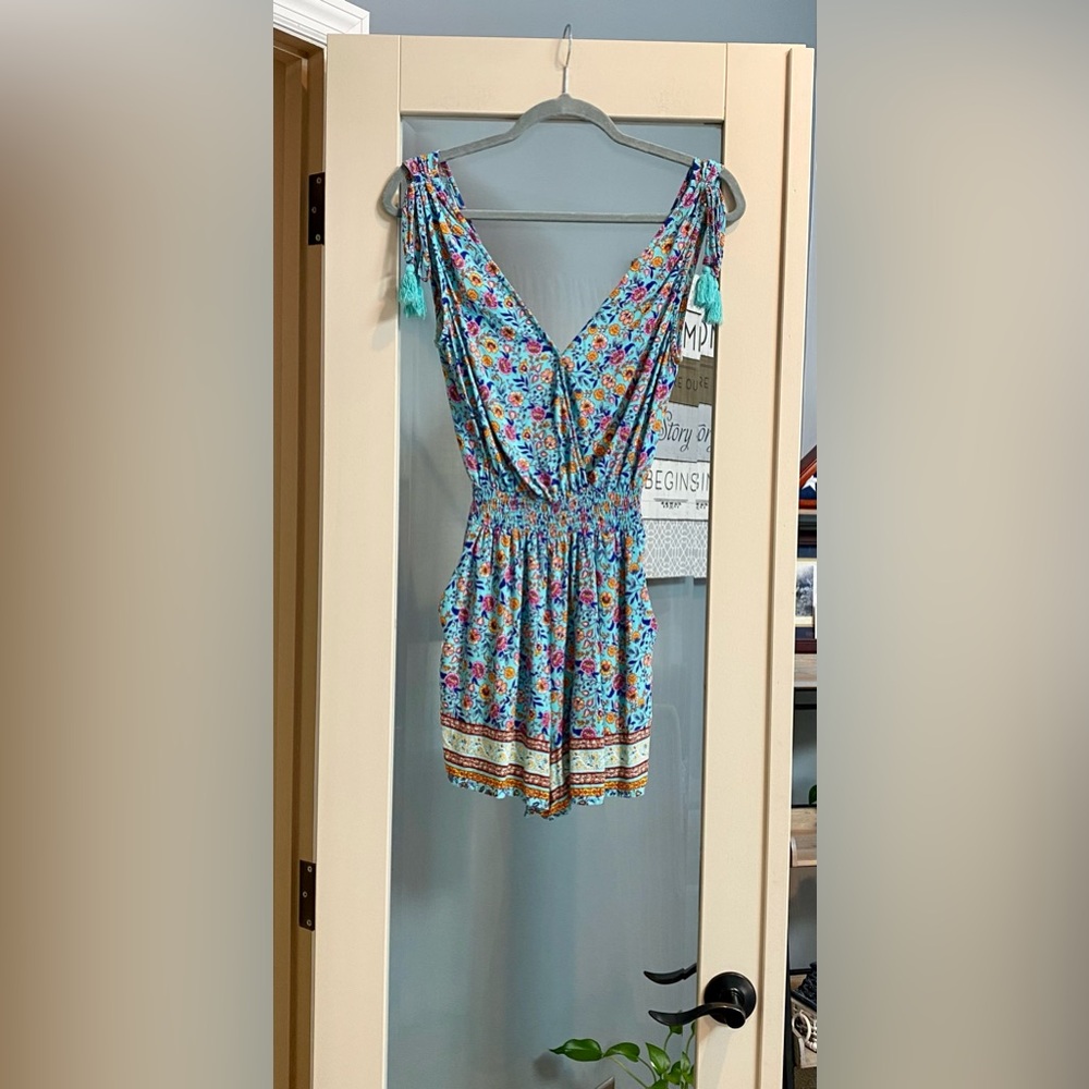 💙🌸Bohemian Floral Romper